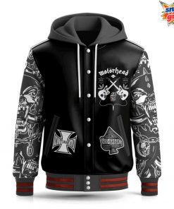 Motörhead 1975 2025 Anniversary Tribute Hooded Varsity Jacket 3