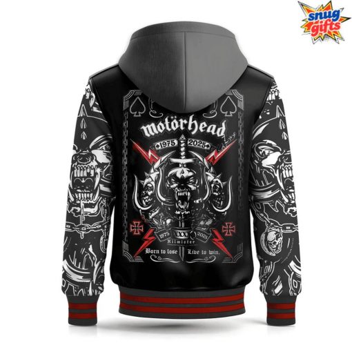 Motörhead 1975 – 2025 Anniversary Tribute Hooded Varsity Jacket