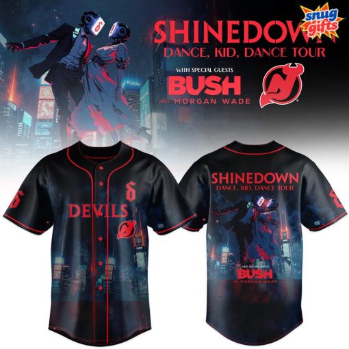 New Jersey Devils x Shinedown Dance Kid Tour 2025 Baseball Jersey