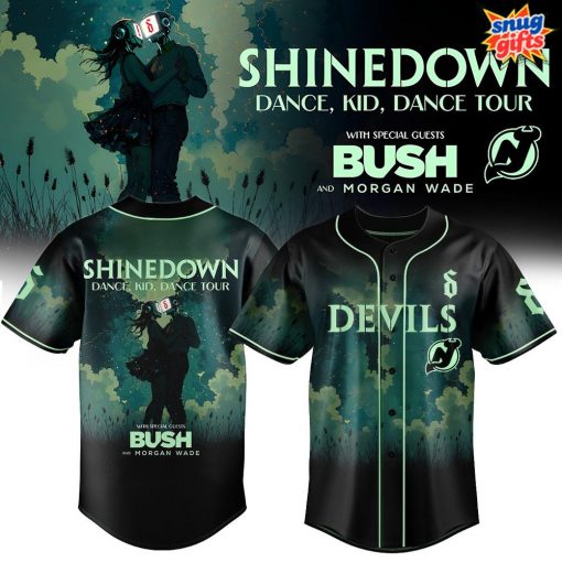 New Jersey Devils x Shinedown Dance Kid Tour 2025 Baseball Jersey