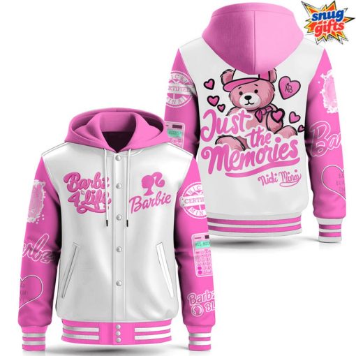Nicki Minaj Pink Friday 2 Barbie Hooded Baseball Jacket