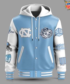 North Carolina Tar Heels Classic College Hooded Baseball Jacket 3