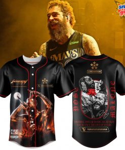 Post Malone Live Nation Concert Tribute Black Baseball Jersey