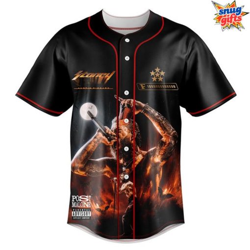 Post Malone Live Nation Concert Tribute Black Baseball Jersey