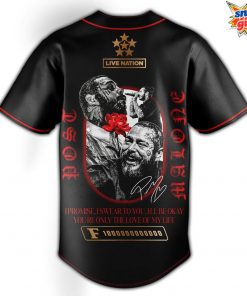 Post Malone Live Nation Concert Tribute Black Baseball Jersey 4