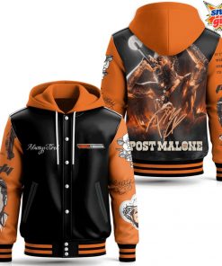 Post Malone Tour Flame Special Hooded Baseball Jacket