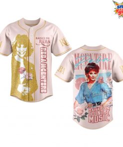 Reba McEntire Raised on Country Music Pink Baseball Jersey