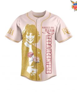 Reba McEntire Raised on Country Music Pink Baseball Jersey 3