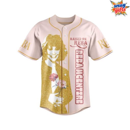 Reba McEntire Raised on Country Music Pink Baseball Jersey