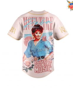 Reba McEntire Raised on Country Music Pink Baseball Jersey 4
