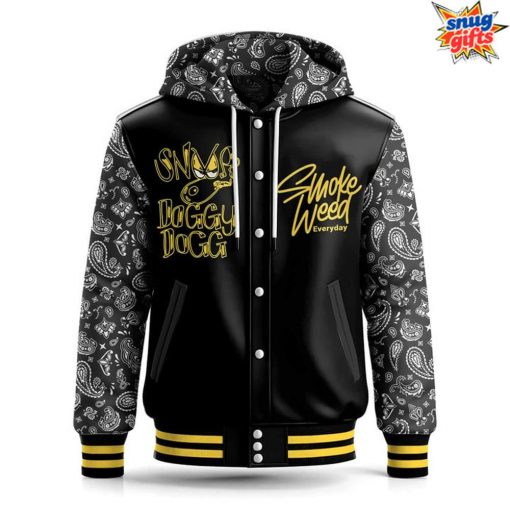 Snoop Dogg Missionary Smoke Weed Everyday Hooded Varsity Jacket
