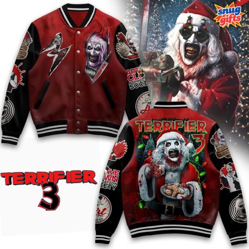 Terrifier 3 Art the Clown Christmas Varsity Jacket