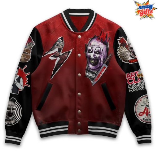 Terrifier 3 Art the Clown Christmas Varsity Jacket