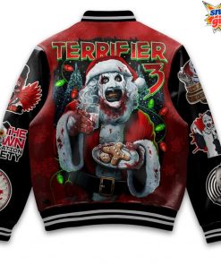 Terrifier 3 Art the Clown Christmas Varsity Jacket 4