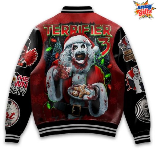 Terrifier 3 Art the Clown Christmas Varsity Jacket