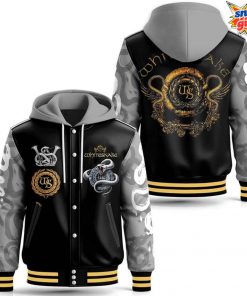 Whitesnake Serpent Emblem Rock Hooded Varsity Jacket