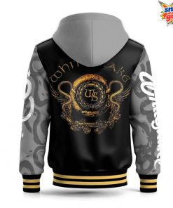 Whitesnake Serpent Emblem Rock Hooded Varsity Jacket 4