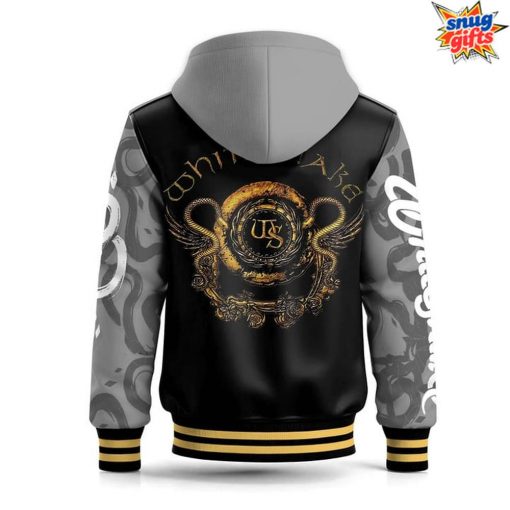 Whitesnake Serpent Emblem Rock Hooded Varsity Jacket